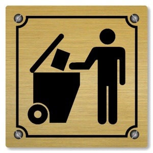 Popelnice, 148x148mm, zlatá, Kansas